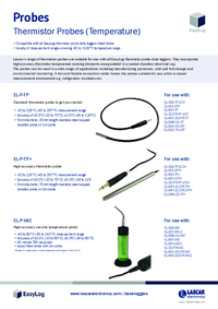 Thumbnail of document Data Sheet - EL-P-TP Basic type 2 thermistor probe